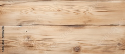 A top down view of a light wood texture background with a worn natural pattern Ample space for text or images