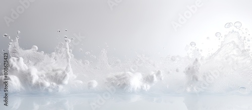 Foam with a white background creating copy space for images
