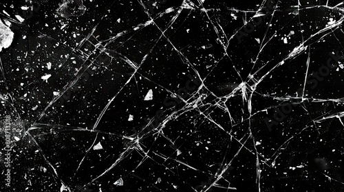 Shattered Silence: A Monochrome Vision of Broken Glass