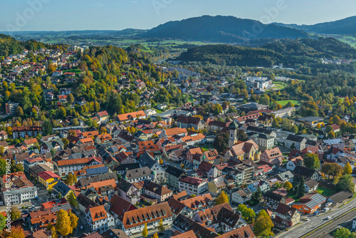 Immenstadt an der Iller im Naturpark Nagelfluhkette im Oberallgäu im Luftbild