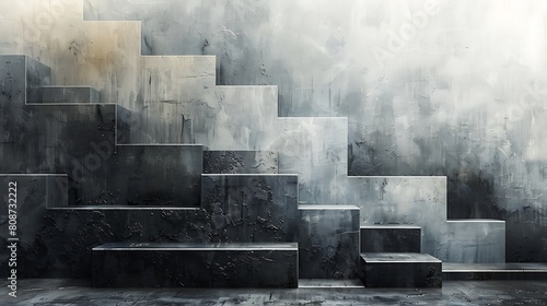 A minimalist depiction of urban fade, with clean lines separating different shades of gray that represent the stages of urban decay.
