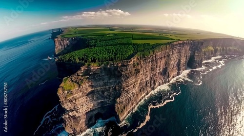 "Ireland's Majestic Cliffs of Moher: Nature's Breathtaking Masterpiece on the Atlantic Coastline"
