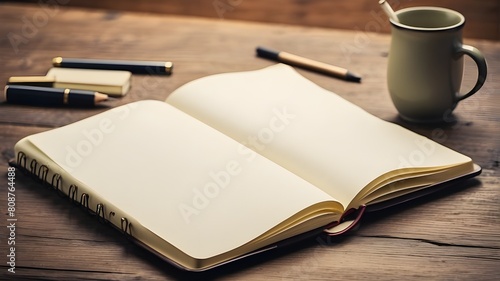 The goal behind notebook journaling is to have a blank page with lots of space for writing down ideas, notes, or personal reflections. asking the audience to picture their own words taking up the enti