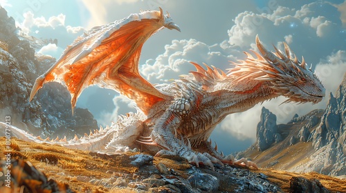 Discover the majestic fusion of a dragon gracefully executing a ballet routine in a surreal worms-eye view perspective, captured through a stunning blend of photorealistic digital rendering techniques
