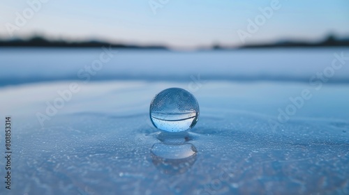 Cryopreservation essence. a drop of continuity - symbol of lifes uninterrupted legacy