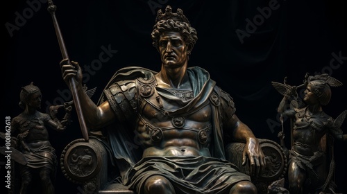 Bronze sculpture Roman era peace