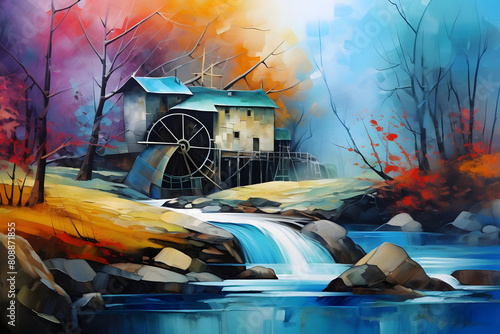 fascinating river watermill