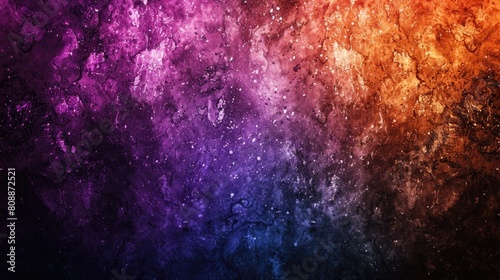 A colorful background with purple, orange and blue colors. The background is a mix of different colors and it looks like a galaxy