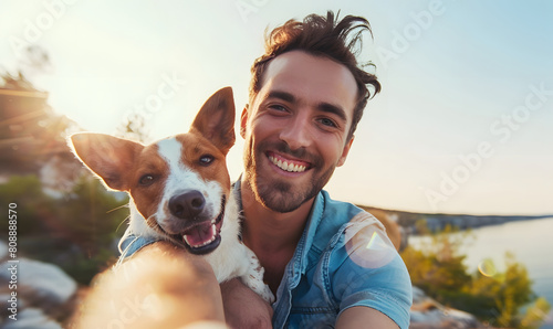 person with dog