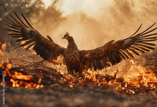 Lynx bird ,fire