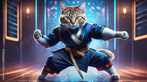 funny kung fu cat
