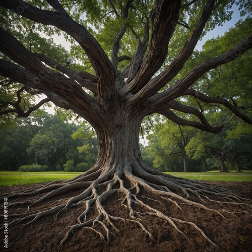 Helen Keller's Legacy: An image of a tree with roots firmly planted in the ground, symbolizing Helen Keller's enduring legacy and influence. 