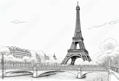 Illustration of a Eiffel tower