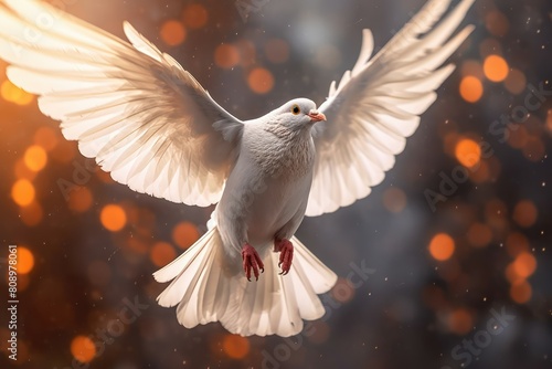 lovely white dove bird message of faith
