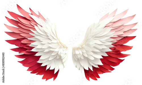 PNG Wings petal paper art.