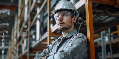Working Man in Industrial Setting
