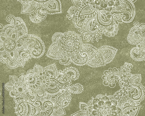 Abstract paisley pattern. Seamless backdrop
