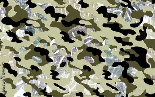 Desert camouflage military pattern. Camouflage pattern for clothing design.