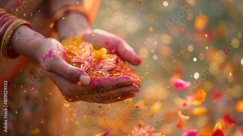 Osoba trzymająca kwiat w dłoniach