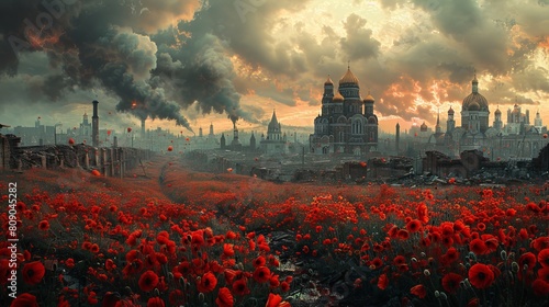 Time of Remembrance and Reconciliation poppy Ukraine.
