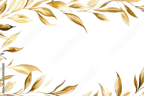 PNG Olive leaf border frame backgrounds pattern gold. AI generated Image by rawpixel.
