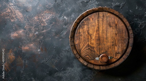 Wooden oak barrel cut out 