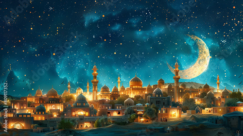 Illustration showcasing the joy and spirituality of Eid ul Azha.