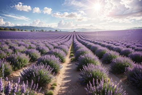 Field of Lavender flowers, daytime photography,
