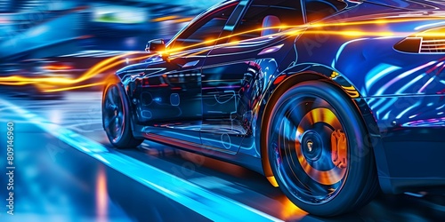 Explore how electric vehicle braking systems enhance energy efficiency through intricate mechanisms. Concept Electric Vehicle Braking Systems, Energy Efficiency, Regenerative Braking, Mechanisms