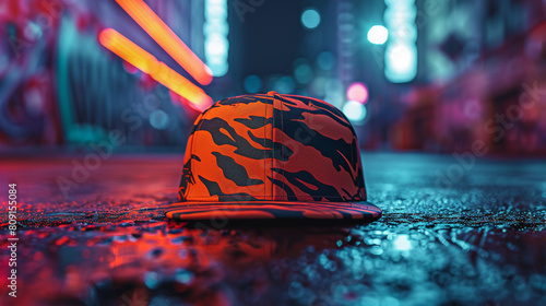 An urban-style sports cap mockup, ideal for skateboard and BMX brands.