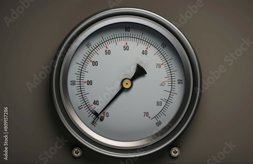 Circular Manometer pressure gauge background. Gage power. Generate Ai