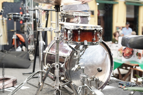 Bateria de banda palco