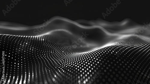 abstract technology particles mesh background.