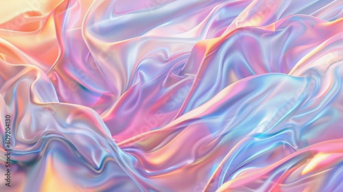 A 3D-rendered abstract image showcasing a light emitter glass with a vibrant gradient wave texture, perfect for banners, backgrounds, wallpapers, headers, posters, or covers.