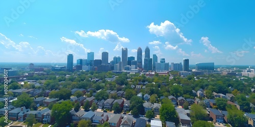 Charlotte North Carolina skyline captured from above. Concept Aerial Photography, Urban Landscape, Cityscape, Charlotte NC Skyline