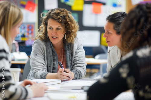 In-depth Discussion at an Individualized Education Plan (IEP) Meeting with Educators and Parents