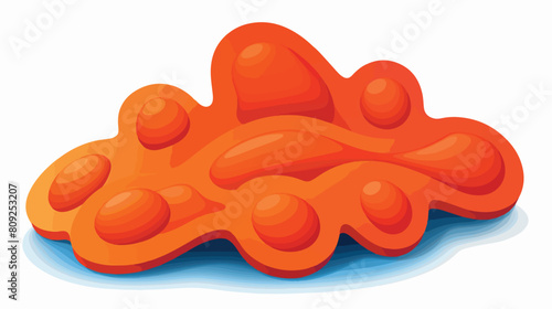 Plasticine cloud with round dots 3D style vector il