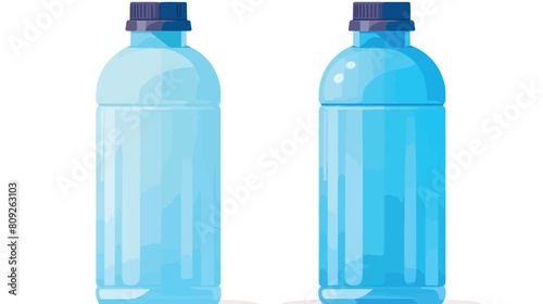 Reusable bottle for water and drinks flat vector il