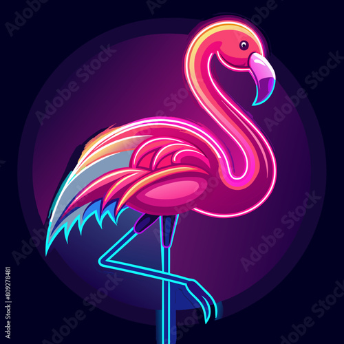 Flamingo neon light