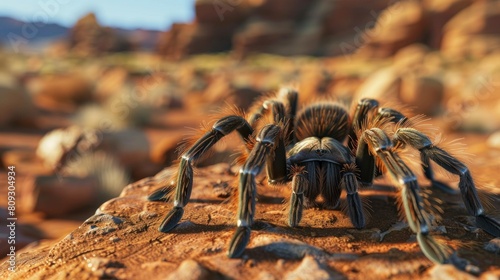 tarantula in the desert in high resolution
