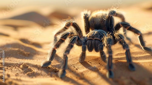 tarantula in the desert in high resolution and high quality