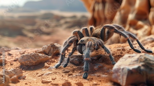 tarantula in the desert in high resolution and high quality. concept animals, danger, desert, spider