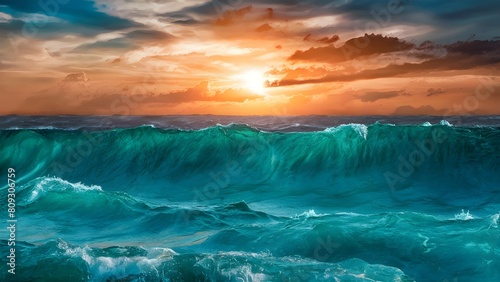 El mar explendido y unas olas en diferentes colores de azul que dejan atónitos a los espectadores por su belleza