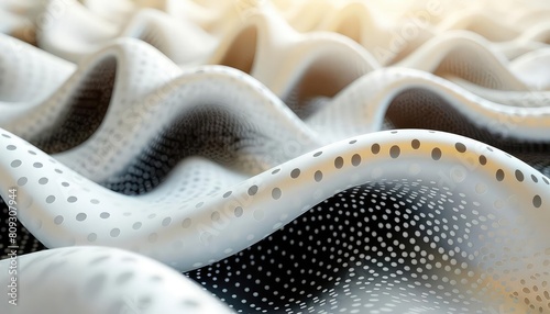 3D rendering of a parametric, undulating surface