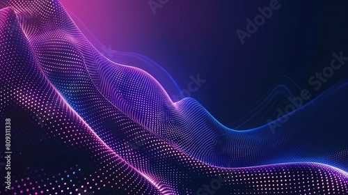 Abstract vector background bg purple blue pink gradient dots pattern curve lines