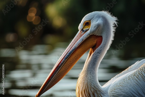 Mystic portrait of Great White Pelican 