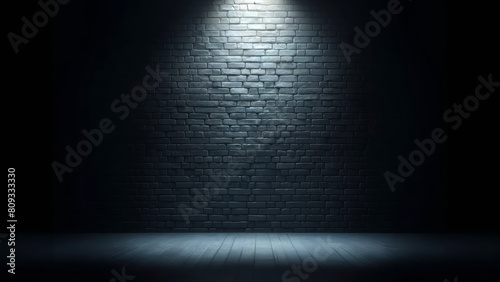 Contemporary Black Brick Wall Atmospheric Lighting