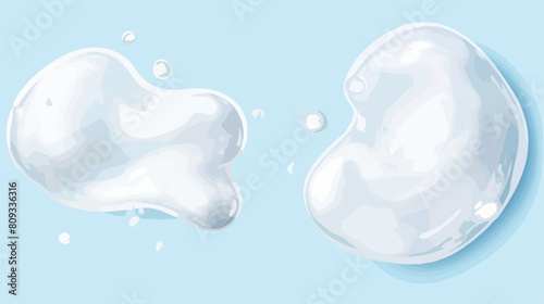 Soap foam in water and air bubbles vector illustrat