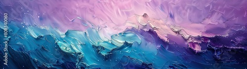 Dynamic abstract background with of blue purple and pink oil paint strokes, can be used for printed materials such as brochures, flyers, and business cards.