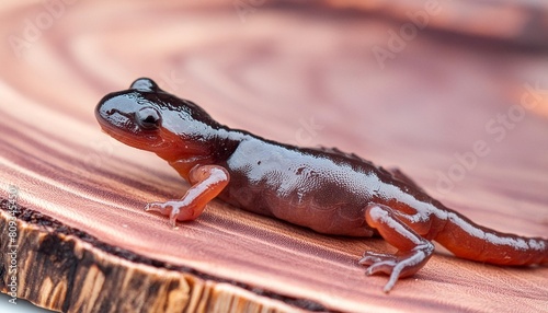 macro portrait of beautiful salamander